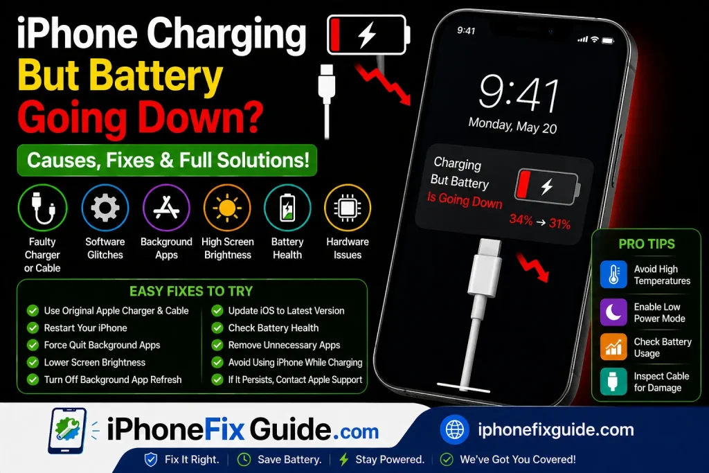 iPhone Charging But Battery Going Down